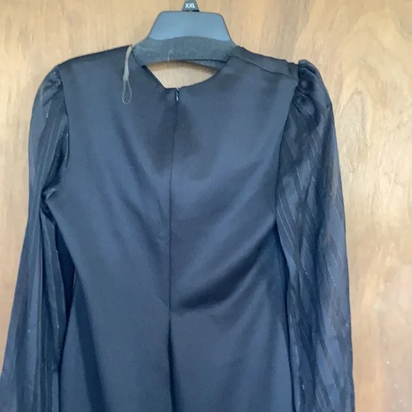 Connected apparel black dress sleeves w sheer stripes 6P 6 petite - Picture 11 of 15